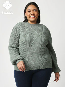 Twenty Dresses by Nykaa Fashion - Curve Snuggle Season Sweater Top