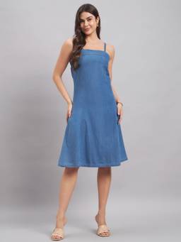 Label nyc apparel - Blue Women Long Strappy Dress
