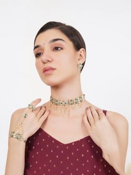 BeAbhika - Emerald Green Radiance Jewellery Set