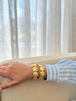 AMOSSH - Anti Tarnish Stackable Chunky Bracelets (Pack of 2)