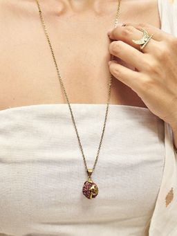 SOUL WORKS - Brown Om Rudraksh Necklace