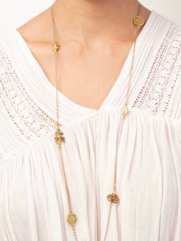 SOUL WORKS - Gold Long Charm Necklace