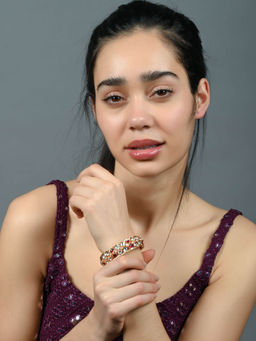 Odette - Wone Kundan Stone Studded Alloy Kada