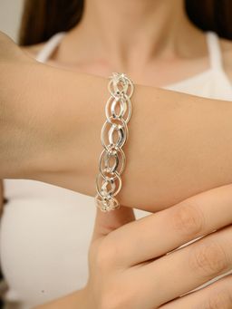 METALM - 925 Silver Linked Chain Bracelet