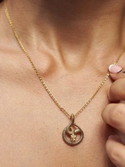 SOUL WORKS - Gold Drop Shiva Sneck Necklace