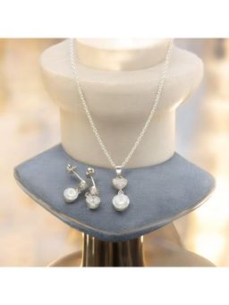 Sri Jagdamba Pearls - Adora 925 Silver Pendant Set