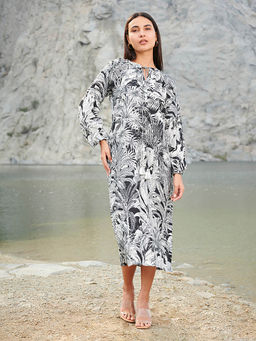 House of Soi - Black Shelly Printed Lace Dress