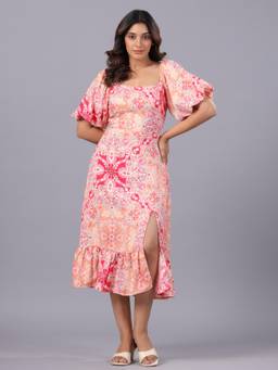 June 9 Clothing - Multi-Colour Abstract Bodycon Dress
