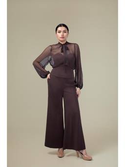Stylia - Brown Elliston Top With Pant