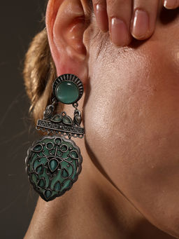 VENI - Silver Plated Oxidised Earrings