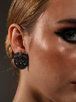 VENI - Silver Plated Oxidised Earrings