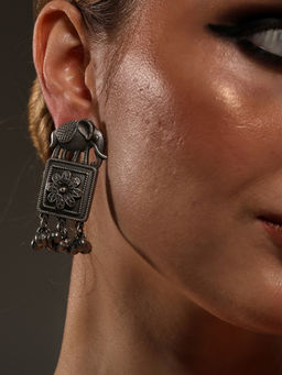 VENI - Silver Plated Oxidised Earrings