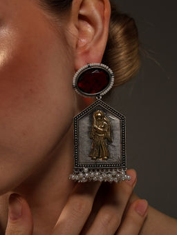 VENI - Silver Plated Oxidised Earrings