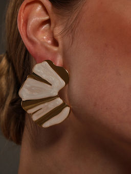 VENI - Gold Plated Oxidised Earrings