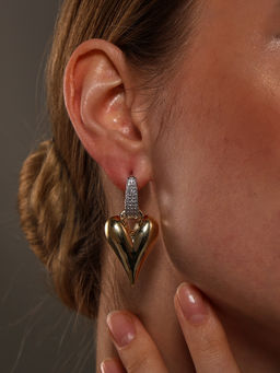 VENI - Gold Plated Oxidised Earrings