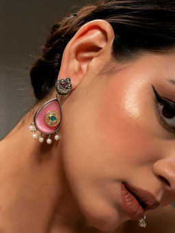 VENI - Gold Plated Oxidised Earrings
