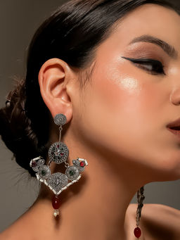 VENI - Silver Plated Oxidised Earrings