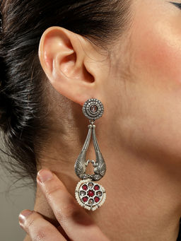 VENI - Silver Plated Oxidised Earrings