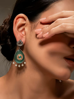 VENI - Silver Plated Oxidised Earrings