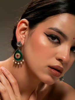 VENI - Silver Plated Oxidised Earrings