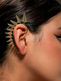 VENI - Gold Plated Oxidised Earrings