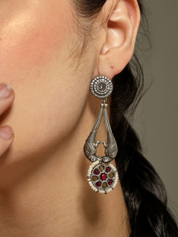 VENI - Gold Plated Oxidised Earrings