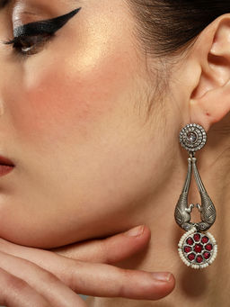 VENI - Gold Plated Oxidised Earrings