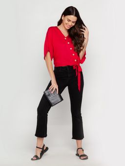 Zink London - Women's Red Solid Top