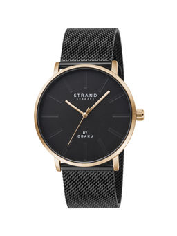 Strand by Obaku - Locklyn Night Black Dial Quartz Watch For Men (S725GXVBMB)