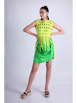 Firki by Sweta - Green Eclectic Surge Dress