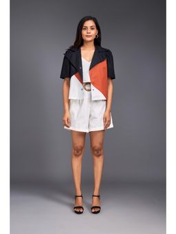 Deepika Arora - Crop Rust Co-Ord (Set of 4)
