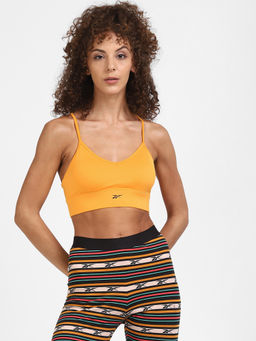 Reebok - Wor New Tri Back bra- Pad Gold Solid/plain Training Bra