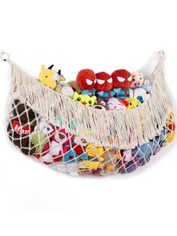 Ecofynd - Stuffed Animal Toy Hammock Off White