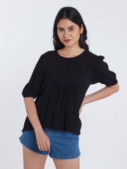 Zink London - Women Black Solid Top