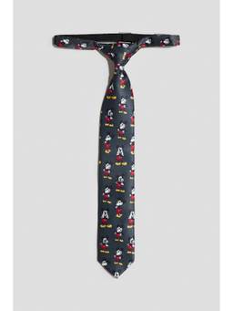 H&M - Boys Grey Pre-Tied Printed Tie