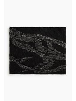 H&M - Men Black Jacquard-Knit Neck Warmer