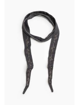 H&M - Women Grey Embellished Chiffon Scarf