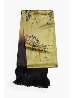 H&M - Women Green Fringed Satin Scarf