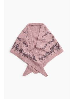 H&M - Women Pink Jacquard-Knit Triangle Scarf