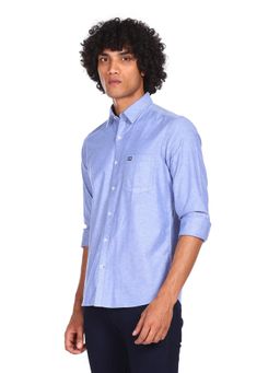 Arrow - Sports Men Blue Spread Collar Solid Casual Shirt