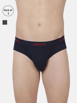 Levi's - Men Cotton Solid Classic Briefs Snug Fit (pack Of 2) Multi-Color