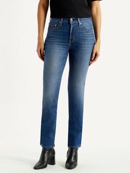 Levi's - Women Mid Rise Straight Fit Blue Jeans