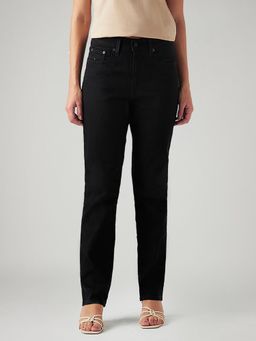 Levi's - Women 724 Black Slim Fit High Rise Jeans