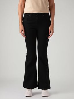 Levi's - Women 726 Black Straight Fit Bootcut Mid Rise Jeans