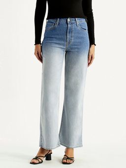 Levi's - Women High Rise Straight Fit Flared Light-Blue Jeans