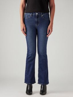 Levi's - Women 725 Dark-Blue Straight Fit Bootcut Mid Rise Tinted Jeans