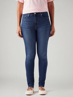 Levi's - Women 721 Dark-Blue Skinny Fit Mid Rise Jeans