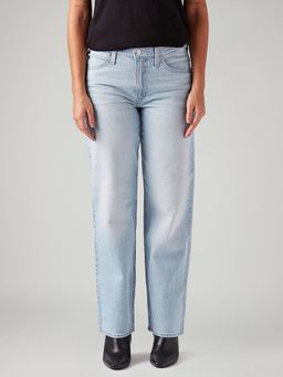 Levi's - Women 94 Light-Blue Baggy Comfortable Fit Mid Rise Jeans