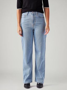 Levi's - Women Light-Blue Ribcage Regular Fit Mid Rise Jeans