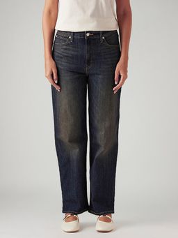 Levi's - Women 94 Dark-Blue Baggy Comfortable Fit Mid Rise Tinted Jeans